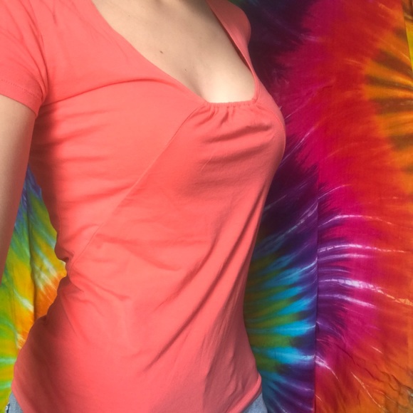 Lifestyle - Flattering Coral Tee - Picture 2 of 3